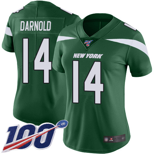 New York Jets Limited Green Women Sam Darnold Home Jersey NFL Football #14 100th Season Vapor Untouchable->new york jets->NFL Jersey